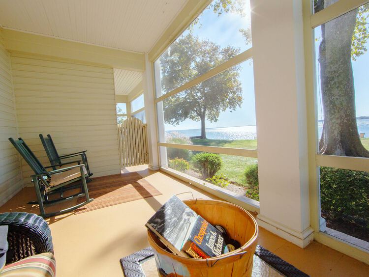 Private waterfront porch